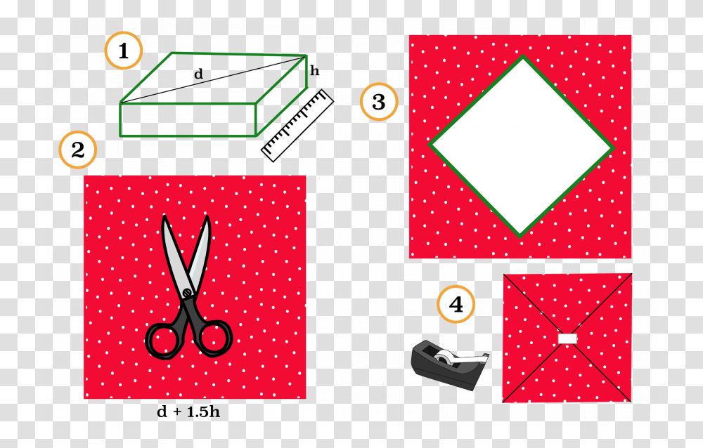 Photo Instructions For Perfect Gift Wrapping Sara Santos Gift Wrapping, Scissors, Blade, Weapon, Weaponry Transparent Png