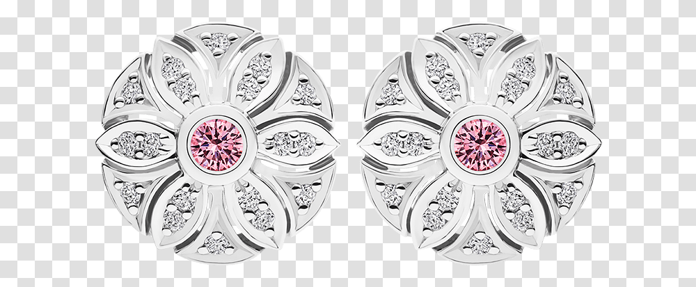 Photo Of Argyle Pink And White Diamond Earrings Earrings, Jewelry, Accessories, Accessory, Wristwatch Transparent Png