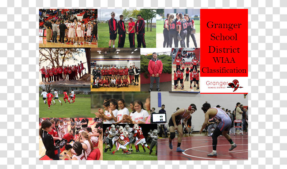 Photo Of Granger Students Playing Sports Crew, Person, Collage, Poster, Advertisement Transparent Png