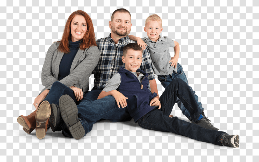 Photo Of Happy Gsb Customer Family Sitting, Shoe, Footwear, Apparel Transparent Png