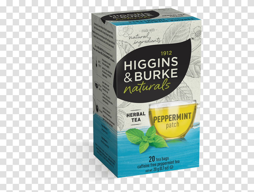 Photo Of Peppermint Patch Tea Box Of Higgins And Burke Peppermint Tea, Beverage, Flyer, Advertisement, Jar Transparent Png
