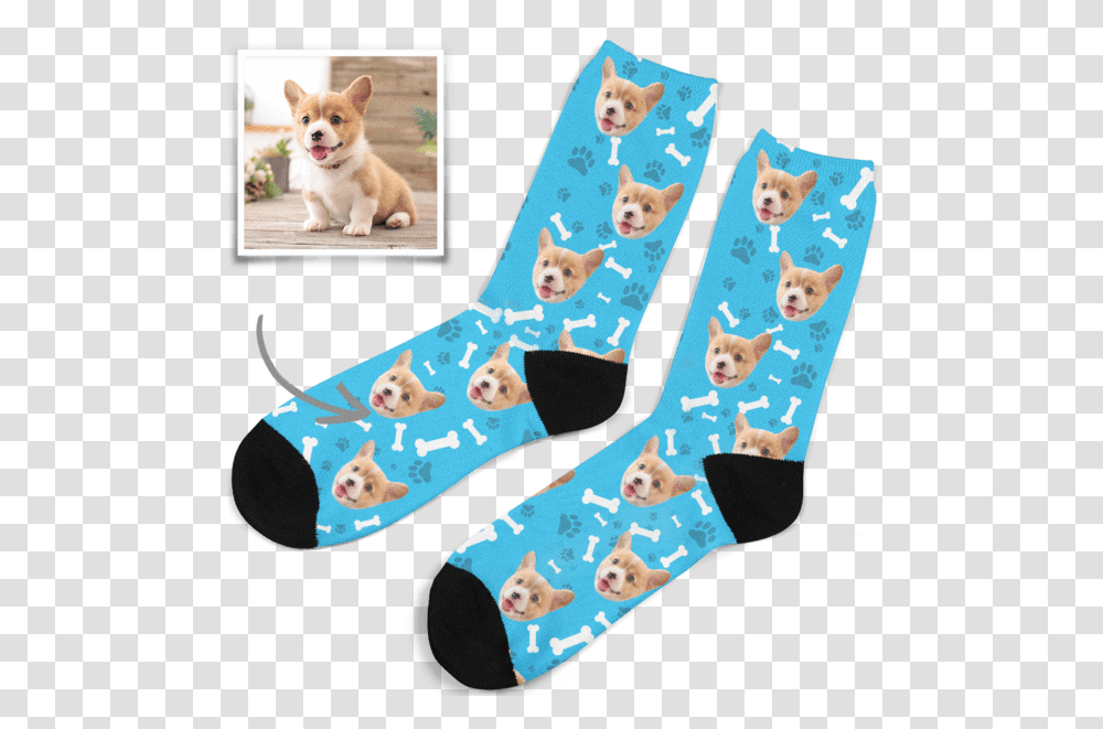Photo Socks Custom Dog Face Socks Sock, Pet, Canine, Animal, Mammal Transparent Png