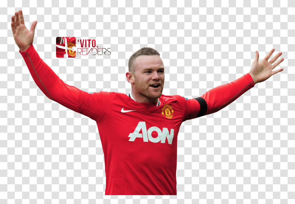 Photo Wayne Rooney Renders Player, Apparel, Sleeve, Shirt Transparent Png
