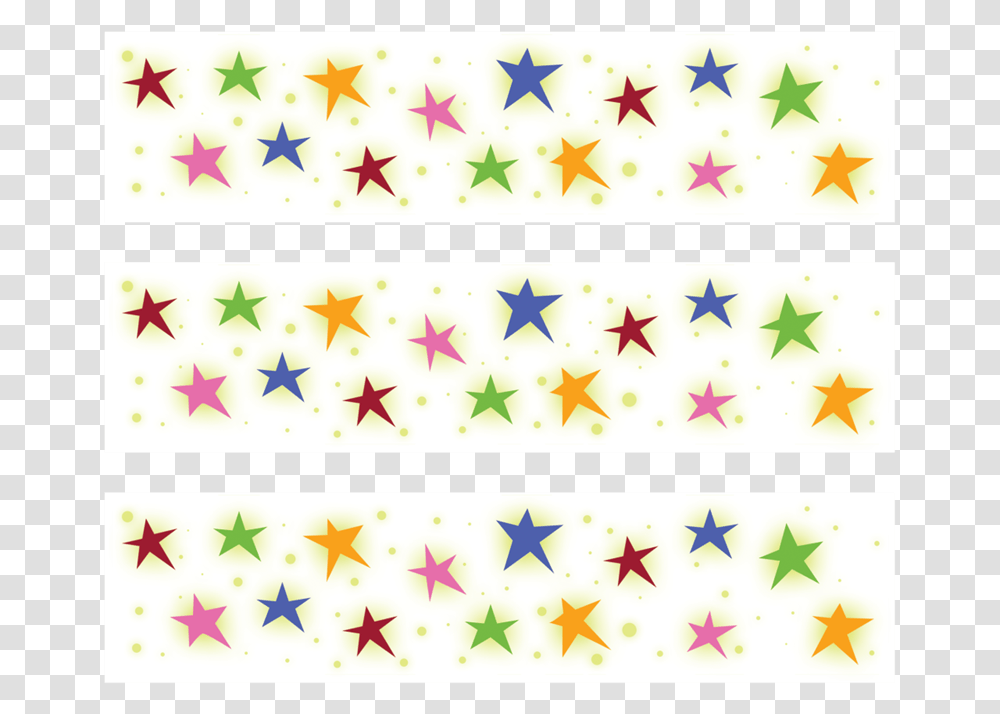 Photocake Edible Cake Banding Stars Background Aqua, Star Symbol, Paper, Wand, Confetti Transparent Png