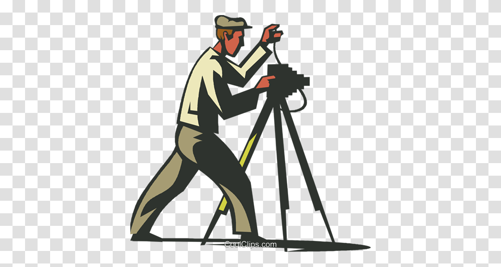 Photographer Royalty Free Vector Clip Art Illustration, Tripod, Person, Human, Photography Transparent Png