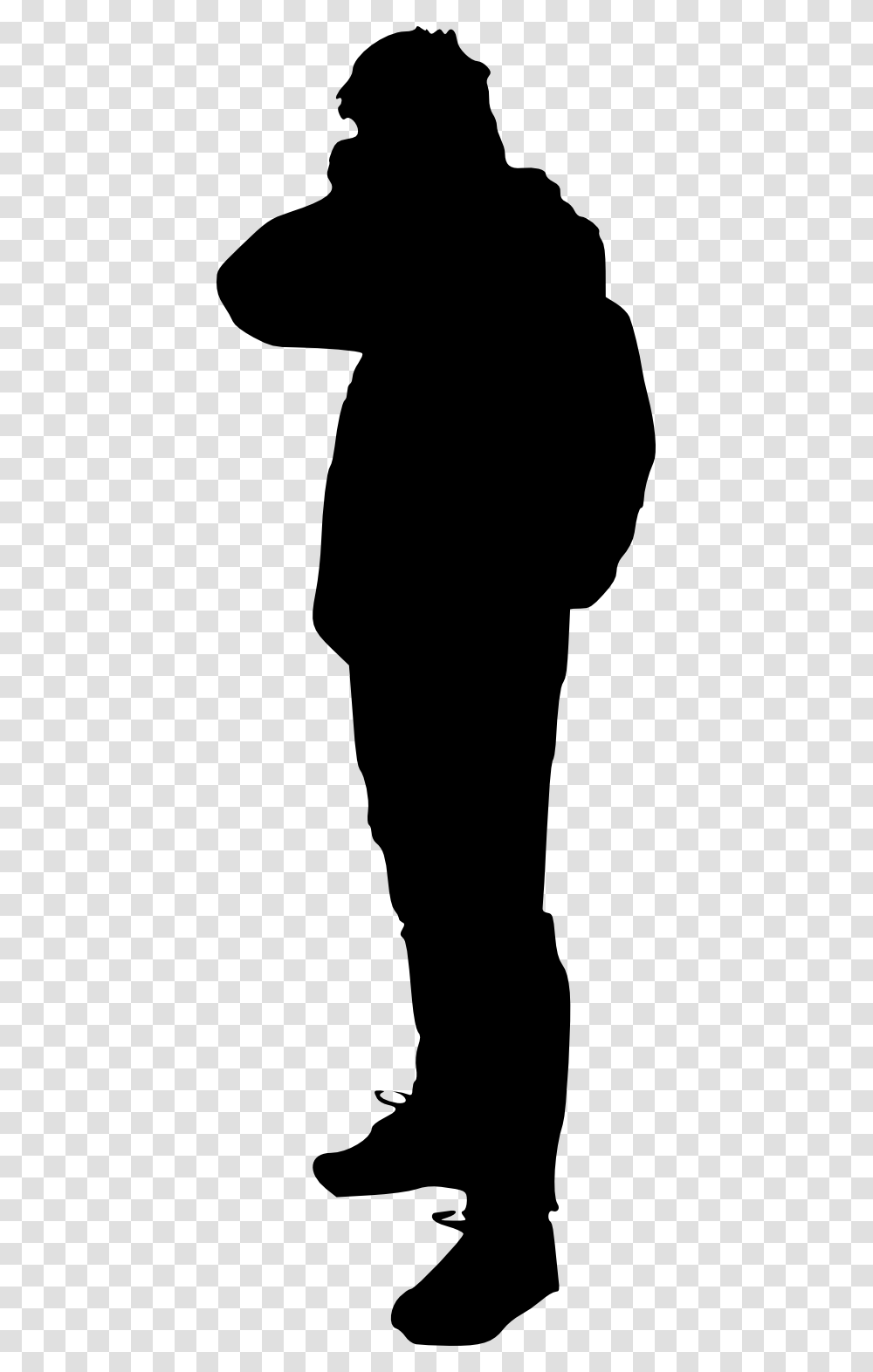 Photographer With Camera Soldier Black And White, Silhouette, Person, Human, Light Transparent Png