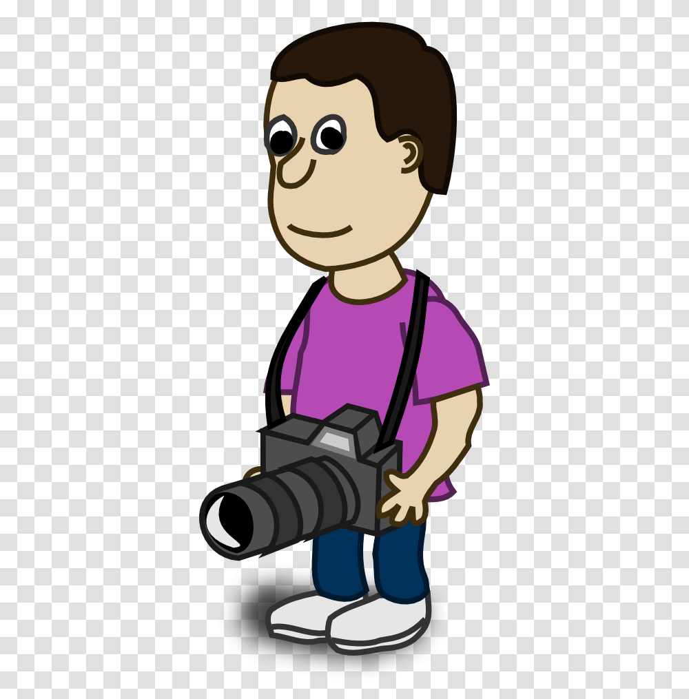 Photography Kid Photographer Clipart 2 Image Cartoon Character With Camera, Electronics, Toy Transparent Png