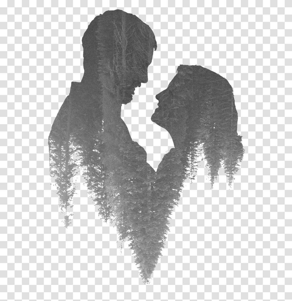 Photography Silhouette 0 Double Exposure Download Love Couple Silhouette, Ice, Outdoors, Nature, Crystal Transparent Png