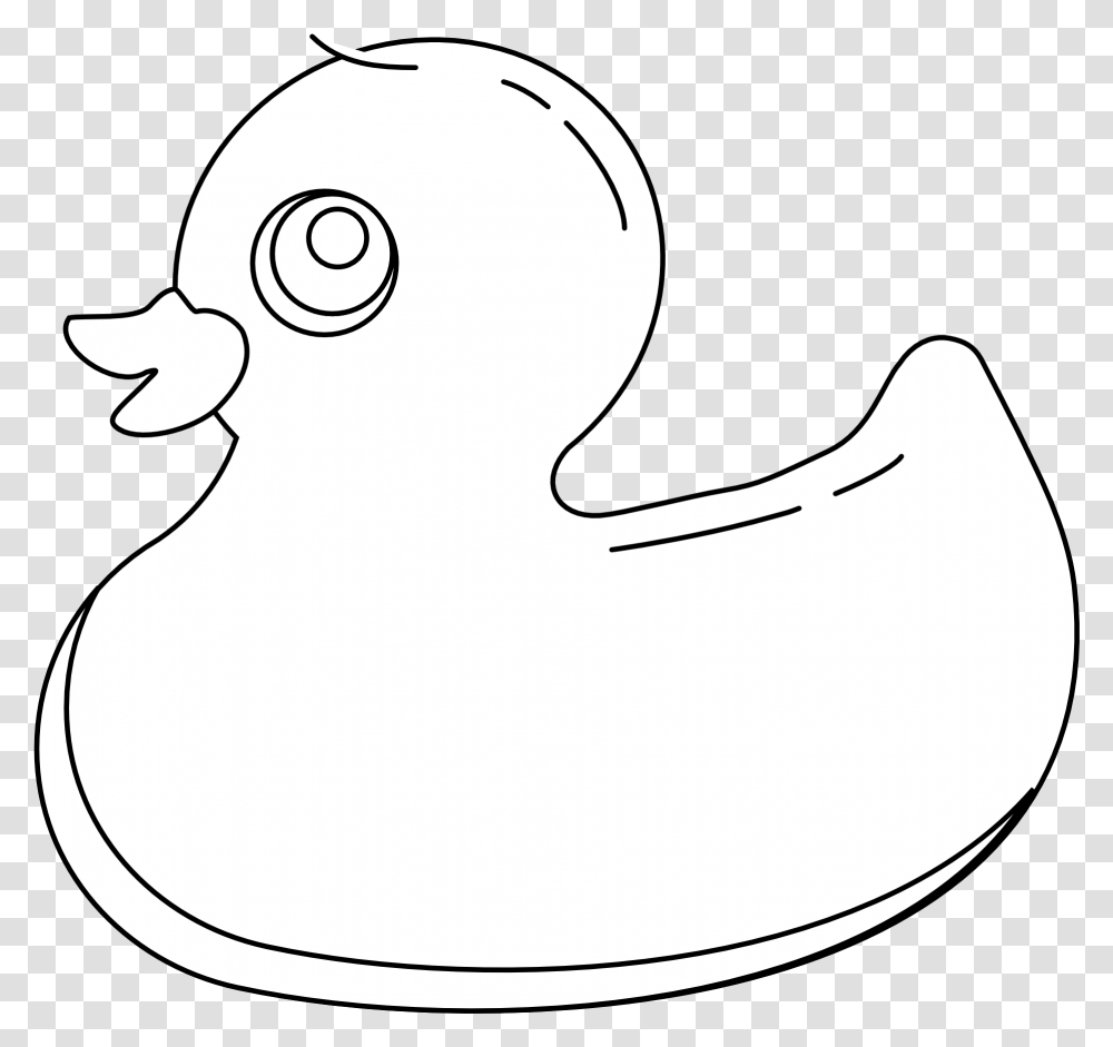 Photos Of Rubber Duck Line Art Outline Clip Clipartbarn White Rubber Duck Black Background, Animal, Bird, Drawing, Stencil Transparent Png