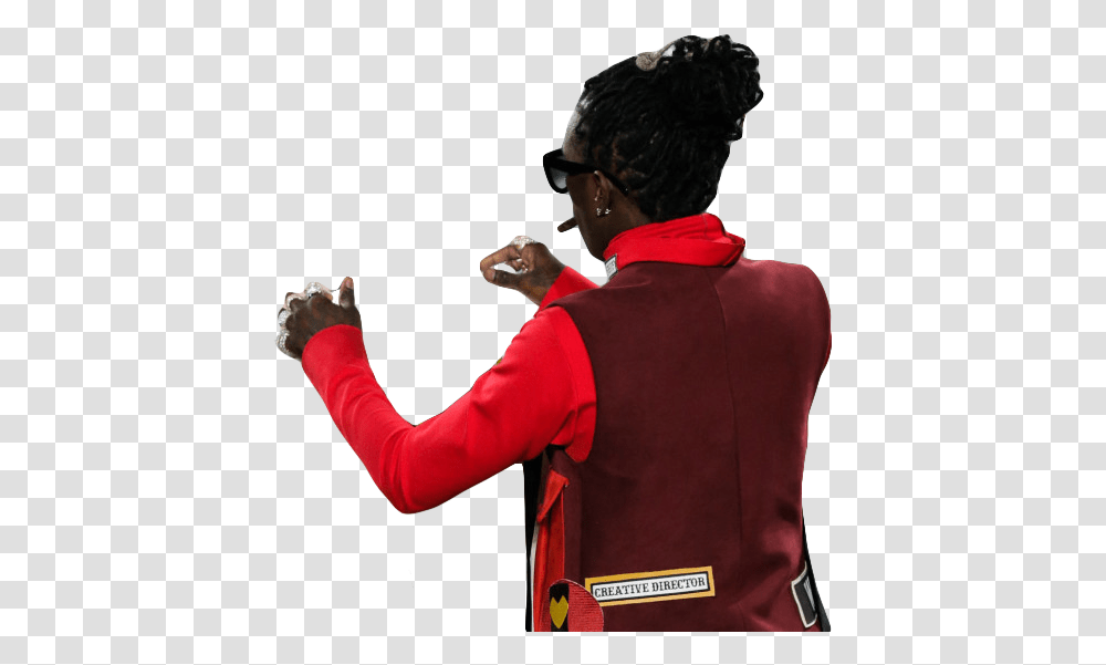 Photoshop Classic Young Thug Fixes Model Outfit On The Runway, Person, Finger, Hand Transparent Png