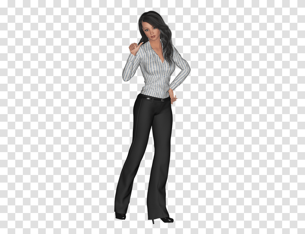 Photoshop Digital Art Render Person Standing For Photoshop, Pants, Female, Sleeve Transparent Png