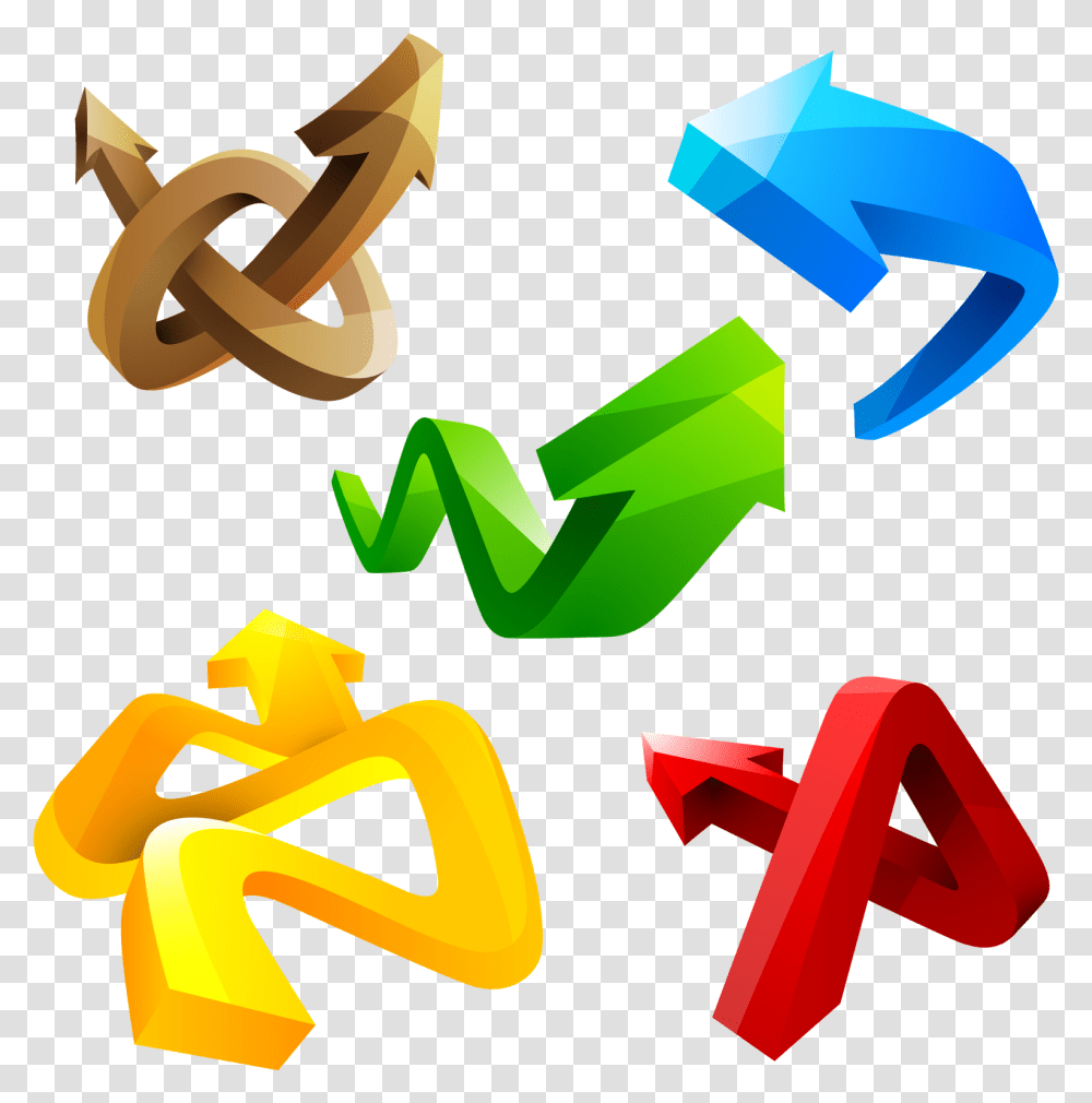 Photoshop Mania 3d Curved Arrows Vector Available For Download Arrows Vector, Recycling Symbol Transparent Png