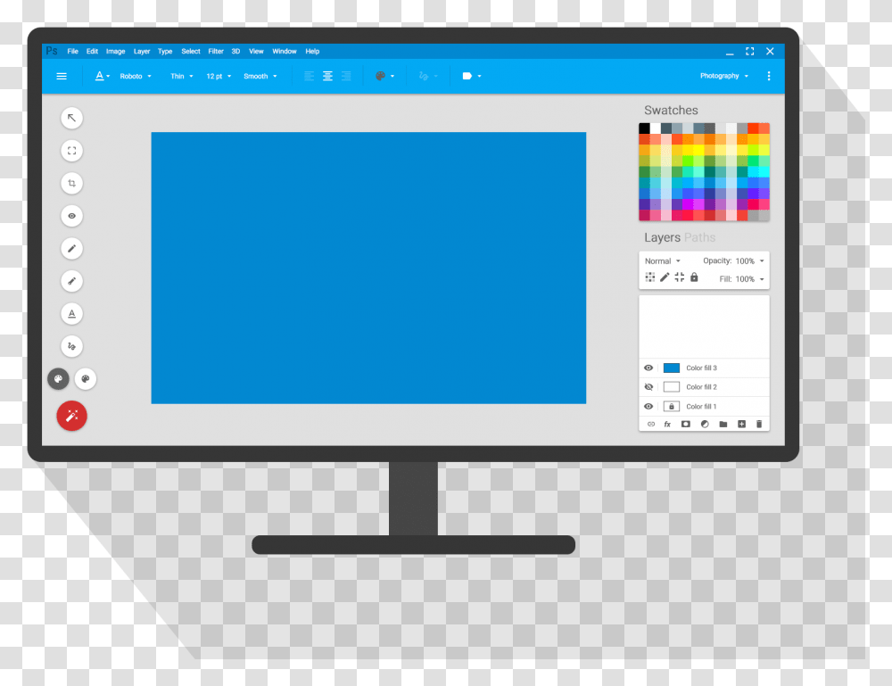 Photoshop Material Design Concept Portable Network Graphics, Computer, Electronics, Monitor, Screen Transparent Png