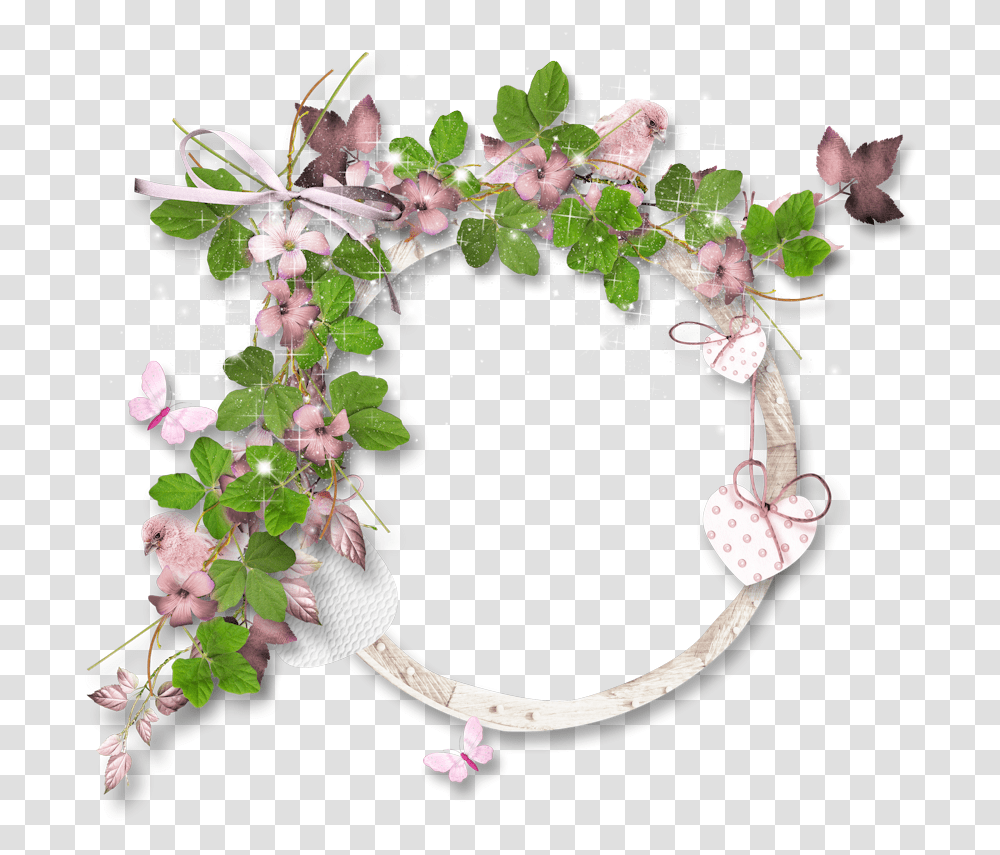 Photoshop Zel Sslemeler Beautiful Flower Frame Pngs, Wreath, Plant, Blossom, Petal Transparent Png