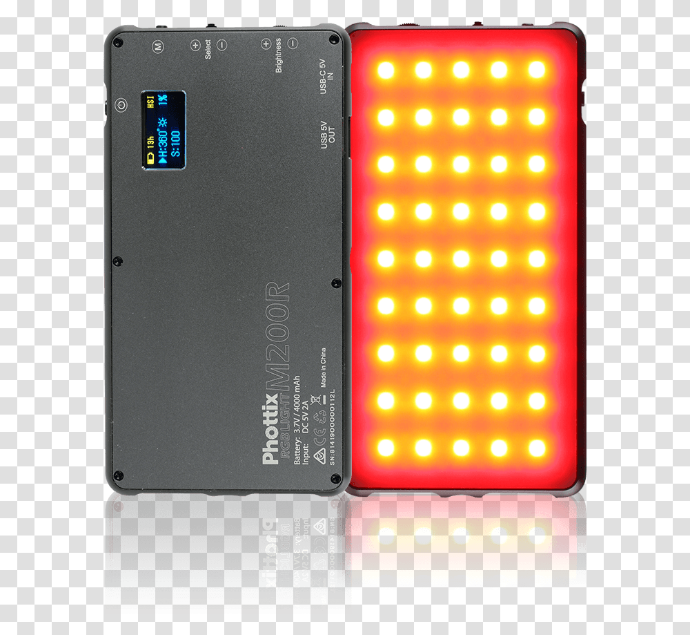 Phottix M200r Rgb Light Phottix M200r Rgb Light, Mobile Phone, Electronics, Cell Phone, LED Transparent Png
