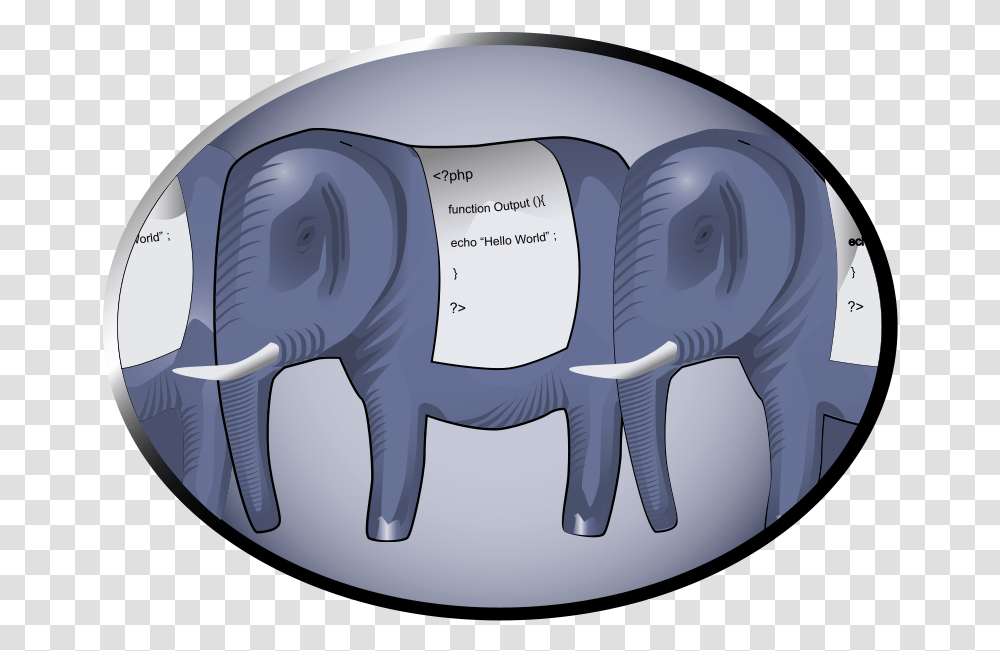 Php Elephant Logo Php Elephant, Wildlife, Mammal, Animal, Buffalo Transparent Png