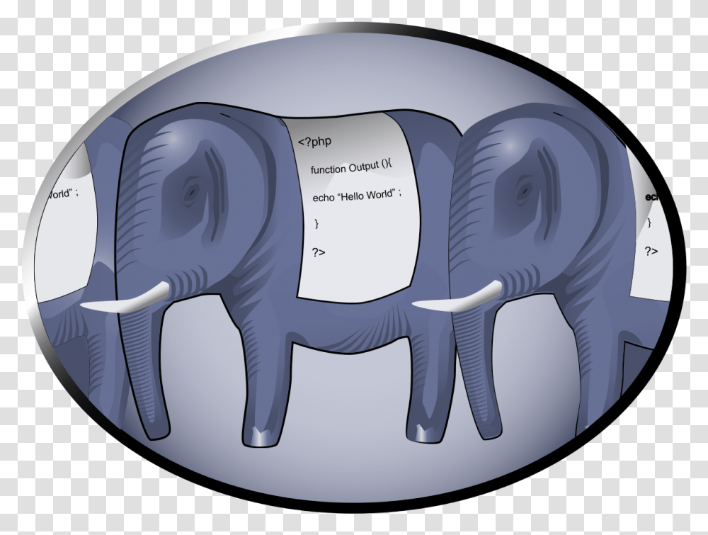 Php Elephant Logo Php Elephant, Wildlife, Mammal, Animal, Buffalo Transparent Png