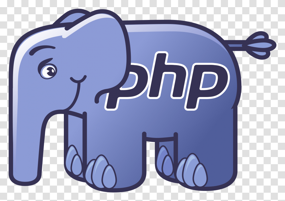 Php Emblem Php Elephant Logo, Text, Mammal, Animal, Screen Transparent Png