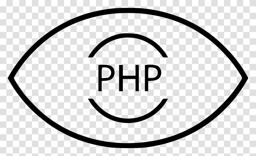Php Eye Programming Oval Shape Outline, Logo, Trademark Transparent Png