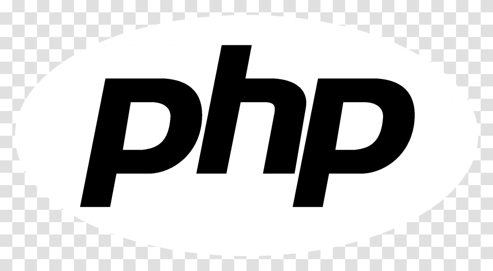 Php Logo Black, Label, Word, Oval Transparent Png