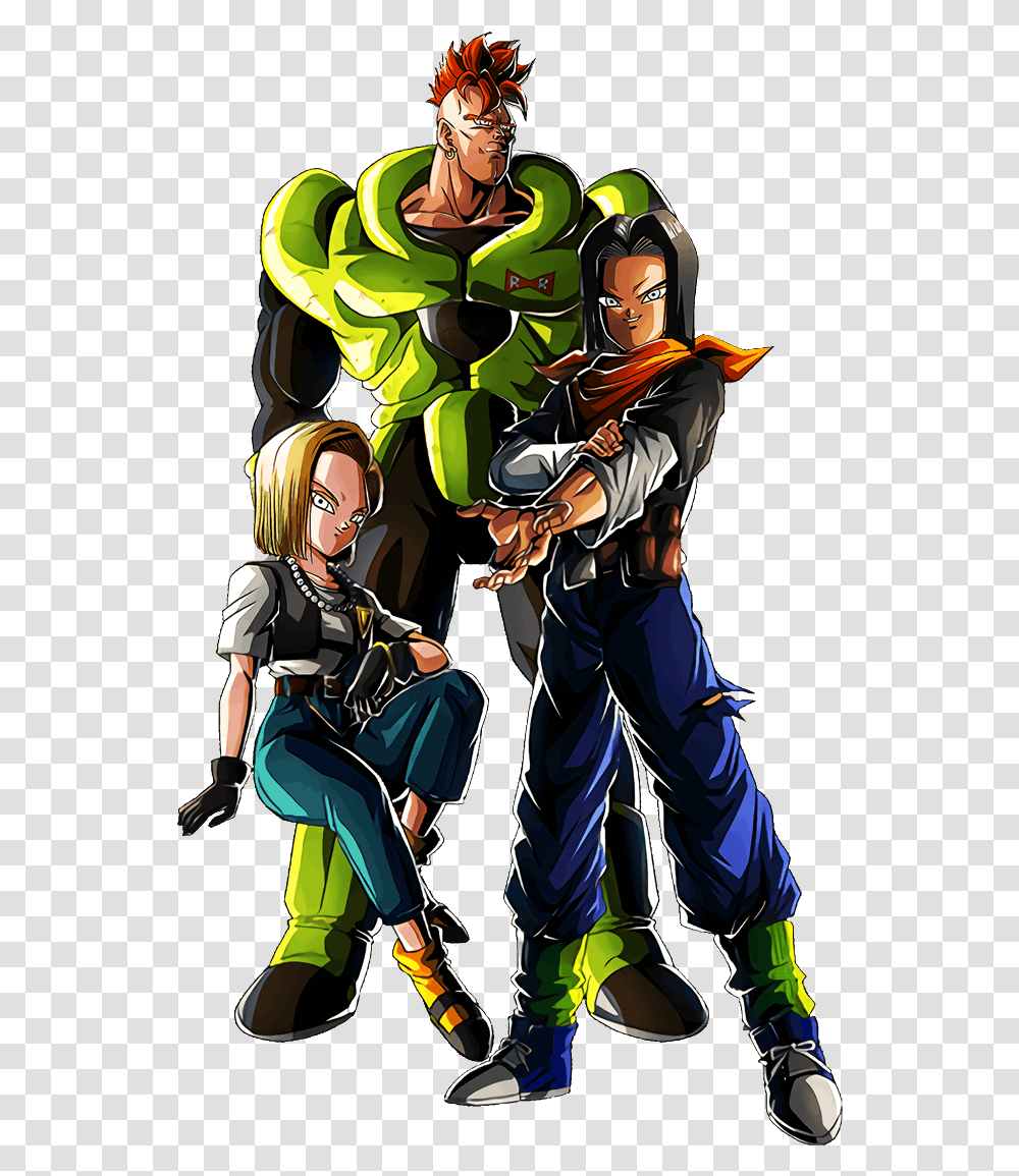 Phy Lr Android Dragon Ball Android 16 17 18, Comics, Book, Person, Human Transparent Png