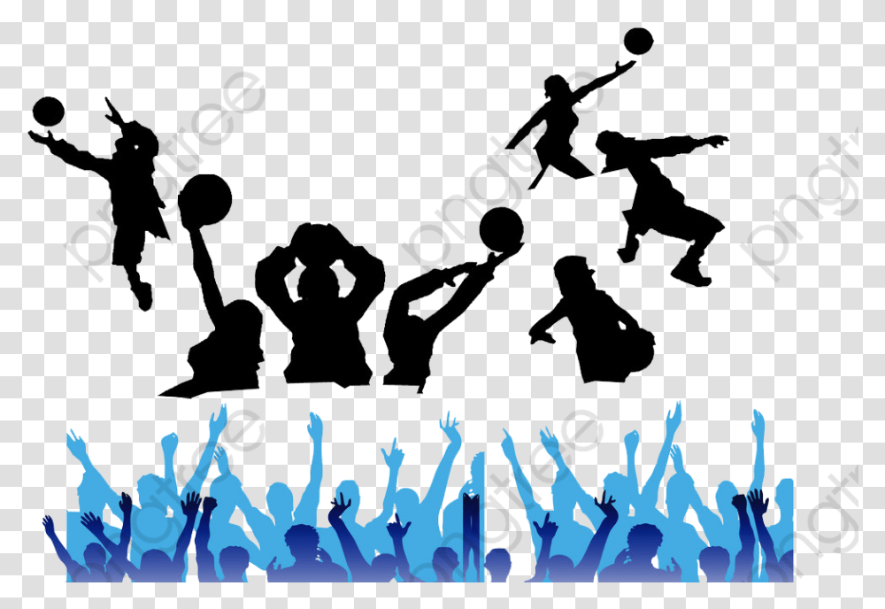 Physical Education Work Out Basketball And Volleyball Background, Crowd, Audience, Concert, Party Transparent Png