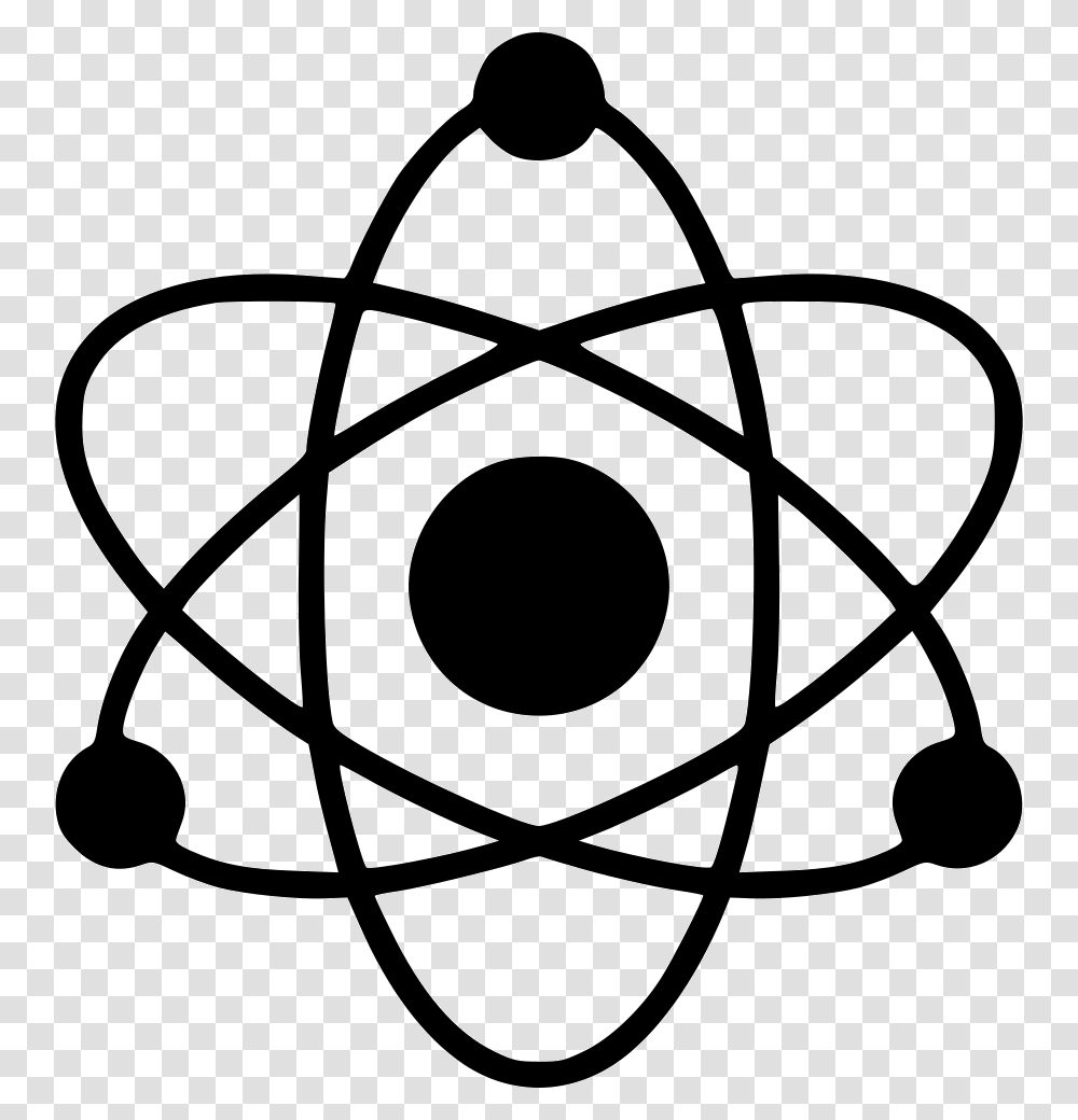 Physics Atom Modell Svg Icon Free Atom Science, Logo, Trademark, Grenade Transparent Png