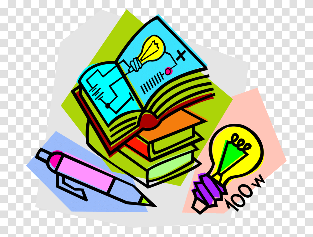 Physics Study Of Textbooks Vector Image School School Project Clipart, Paper, Advertisement, Flyer, Poster Transparent Png