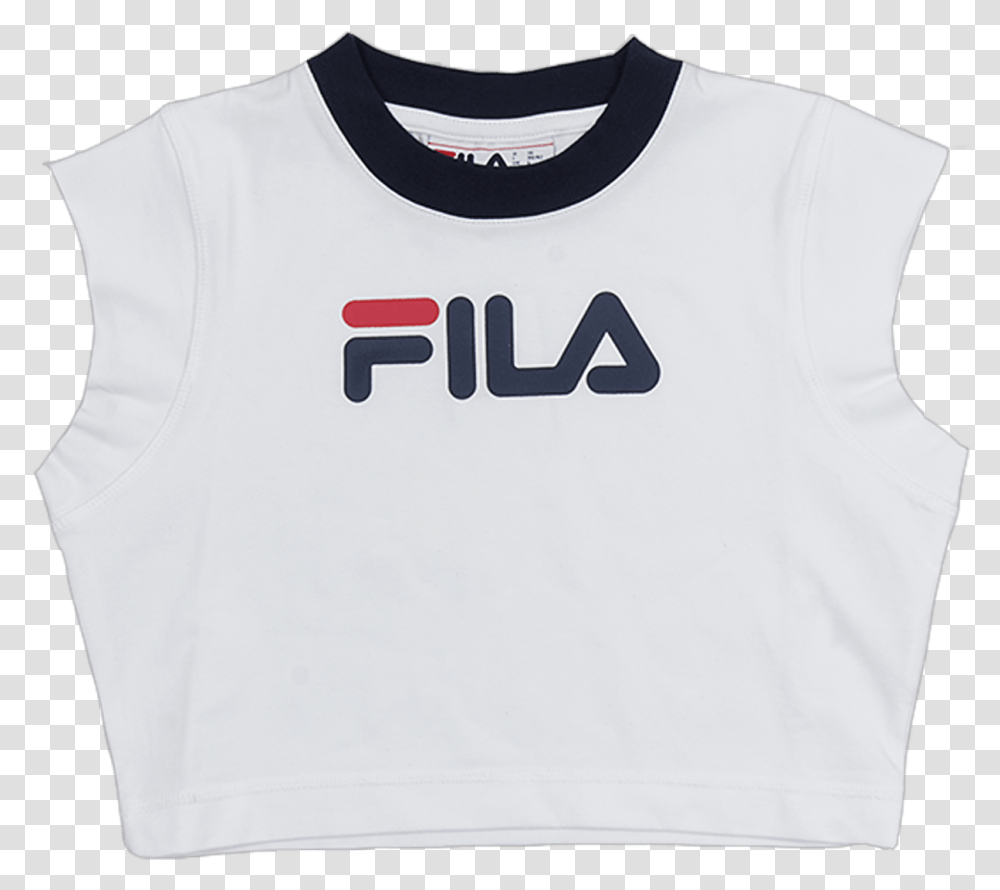 Pia Archive Crop Top White Fila, Apparel, Shirt, T-Shirt Transparent Png
