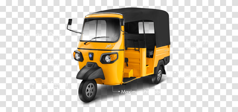Piaggio Ape Three Wheel 2019, Truck, Vehicle, Transportation, Bus Transparent Png