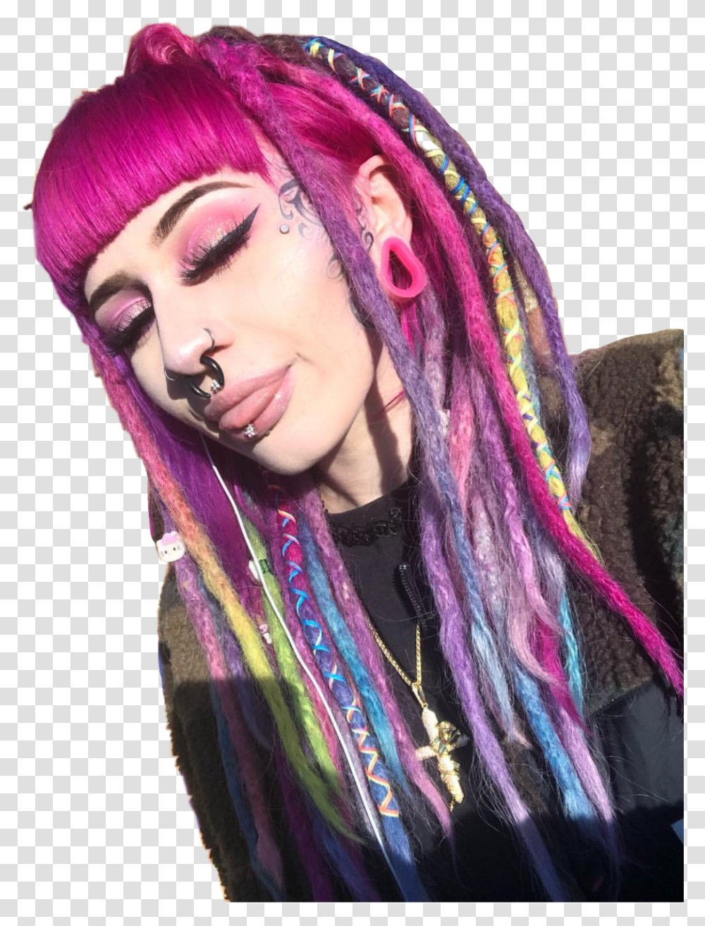 Piaisevil Piakaz Plasticpia Dreadlocks Rainbow Pia Kaz, Person, Human, Crowd, Hair Transparent Png