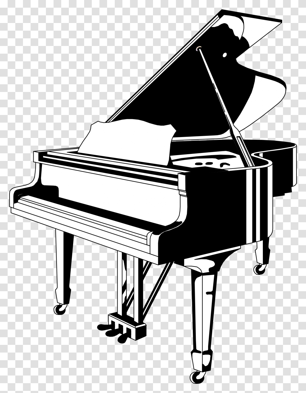 Piano Black And White, Grand Piano, Leisure Activities, Musical Instrument, Gun Transparent Png