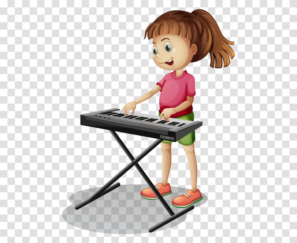 Piano Cartoon Stock Photography Kinds Of Music Instruments, Electronics, Toy, Keyboard, Person Transparent Png