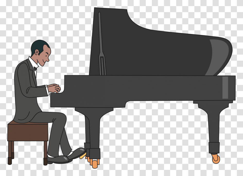 Piano Clipart Pianist Pianist Clipart, Performer, Person, Human, Musician Transparent Png