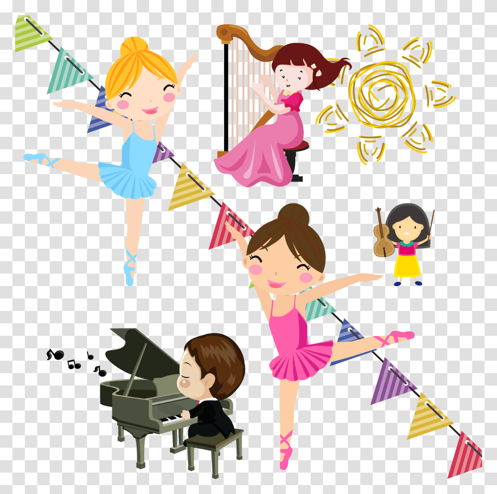 Piano Clipart Singing Dancing Piano, Person, People, Leisure Activities, Girl Transparent Png