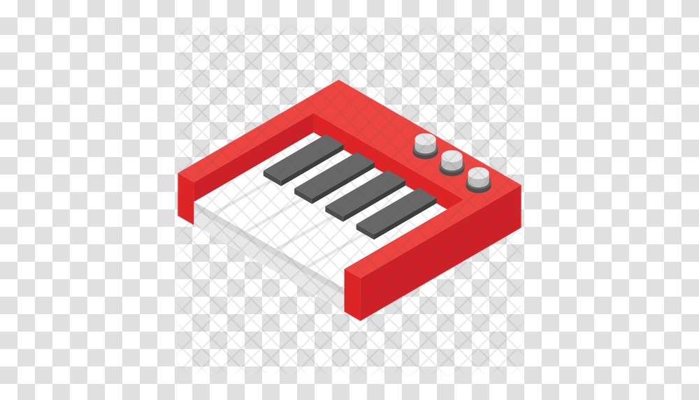 Piano Icon Of Isometric Style Musical Keyboard, Electronics, Toy Transparent Png