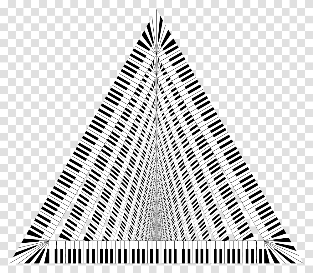 Piano Keys Triangle Vortex Clip Arts Triangle Frame Clipart Black And White, Building, High Rise, City, Urban Transparent Png
