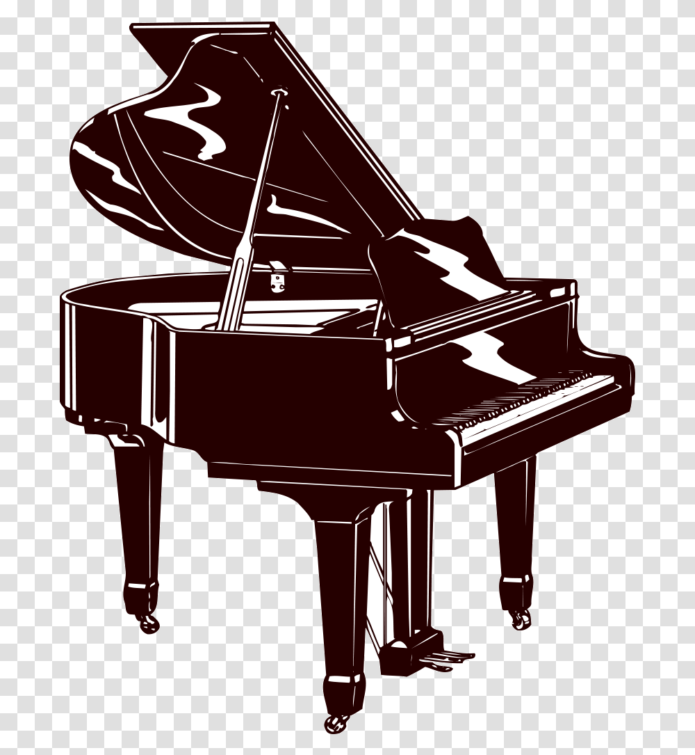 Пианино на прозрачном фоне