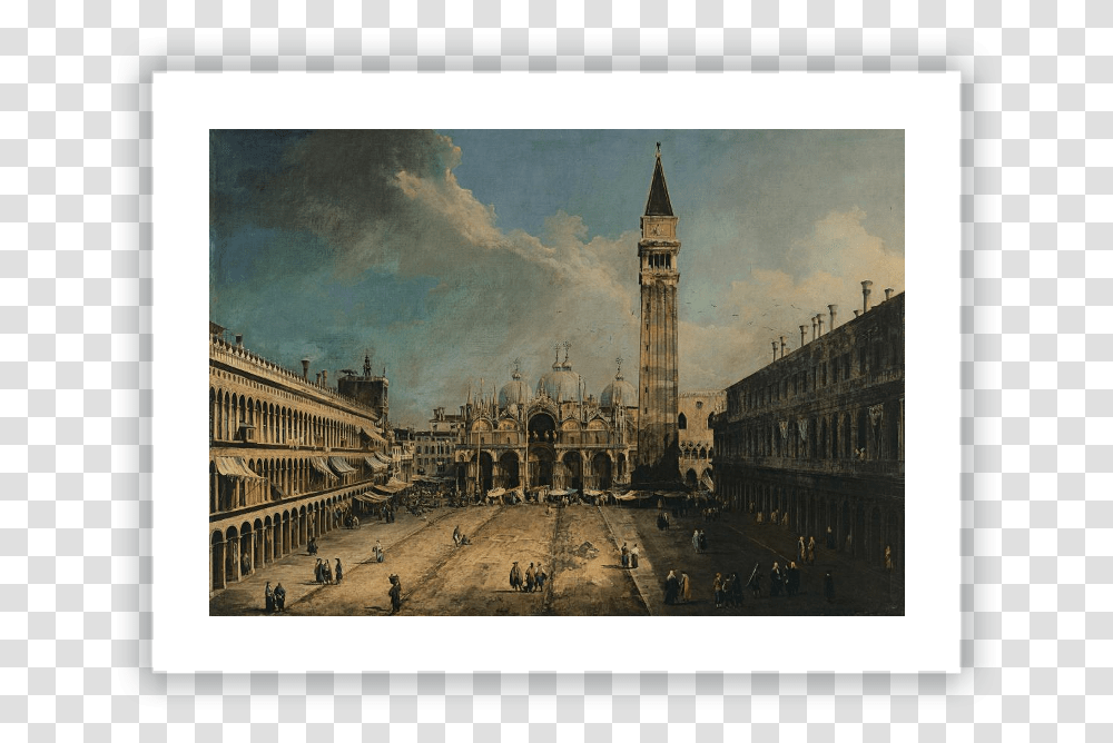 Piazza San Marco In Venice, Person, Painting, Architecture Transparent Png