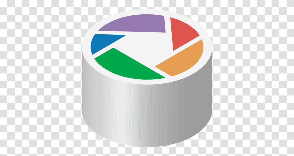 Picasa Isometric Icon Circle, Tape, Paper, Label, Text Transparent Png