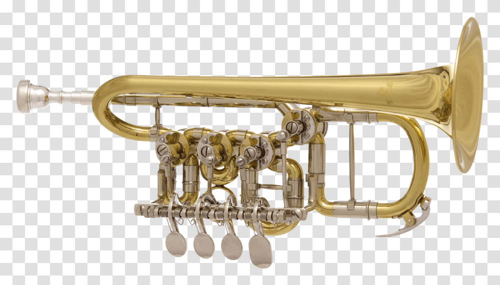 Piccolo Trumpet Cutout Trumpets, Horn, Brass Section, Musical Instrument, Cornet Transparent Png