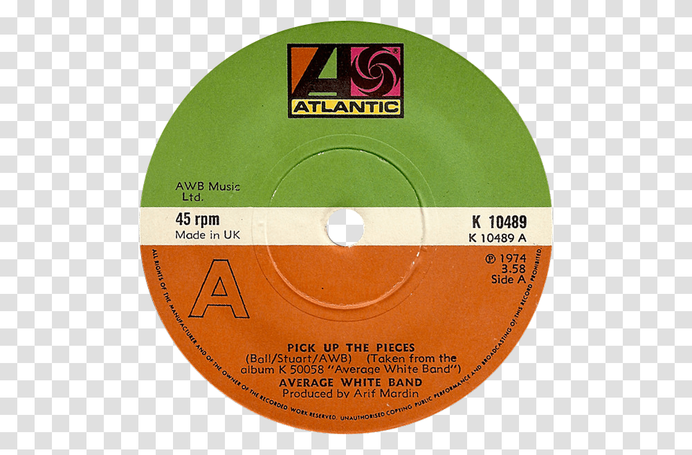Pick Up The Pieces By Average White Band Uk Vinyl Side A Ac Dc Hells Bells, Disk, Dvd Transparent Png