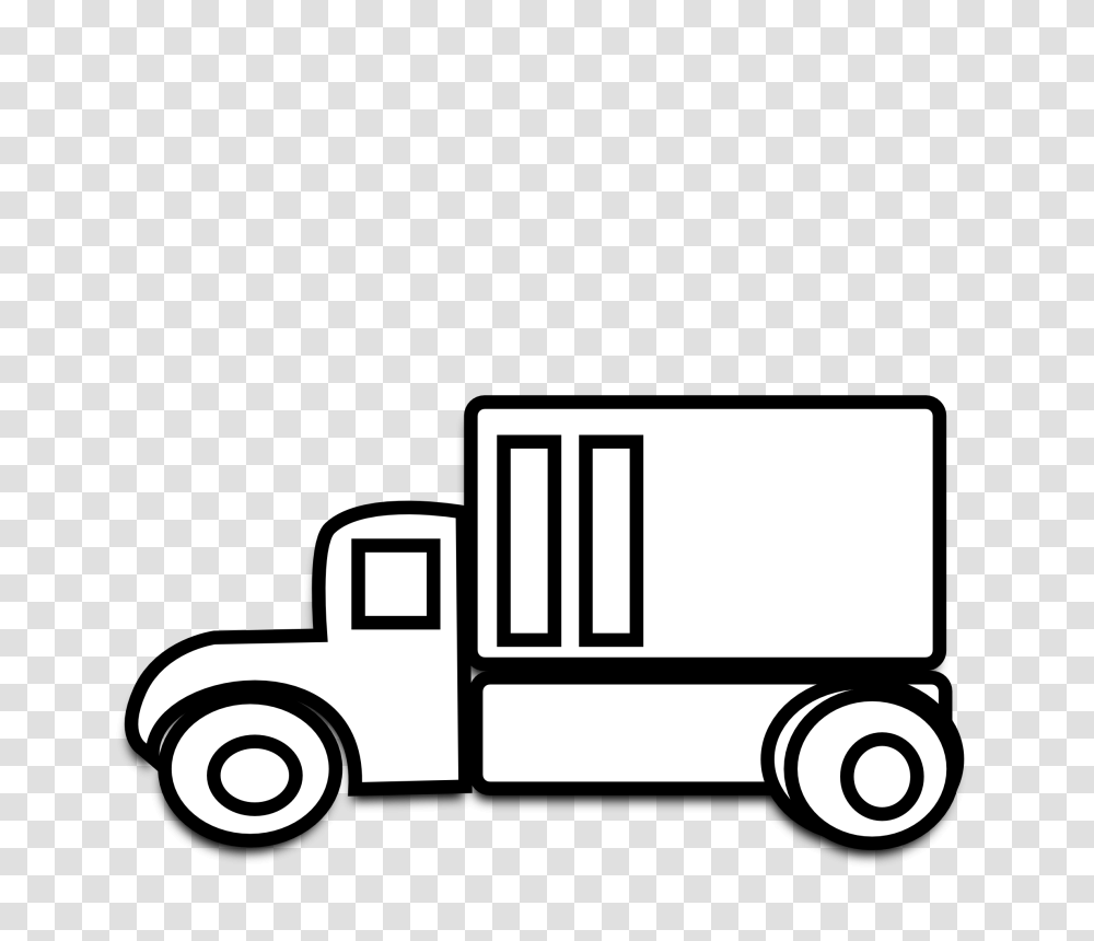 Pick Up Toys Clipart Black And White Clip Art Images, Vehicle, Transportation, Trailer Truck, Van Transparent Png