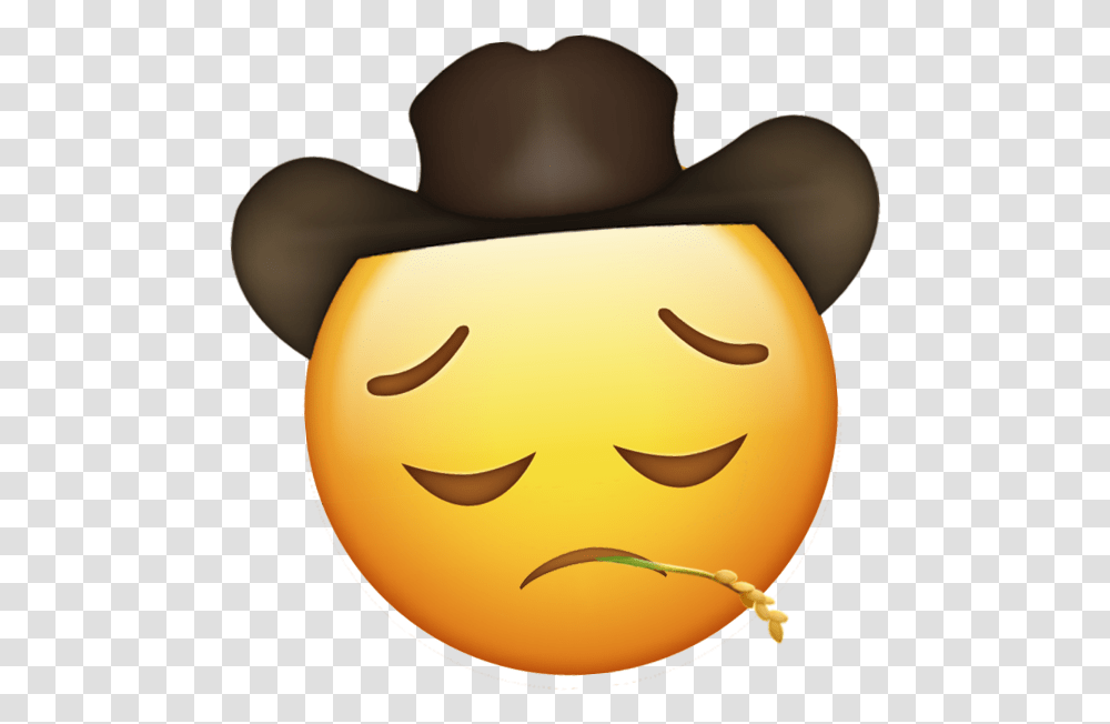 Pick Your Head Up Queen Your Cowboy Hat Is Falling Sad Cowboy Emoji, Plant, Produce, Food, Lamp Transparent Png