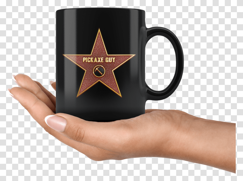 Pickaxe Guy Hollywood Star Mug United States Of America, Person, Human, Coffee Cup, Symbol Transparent Png