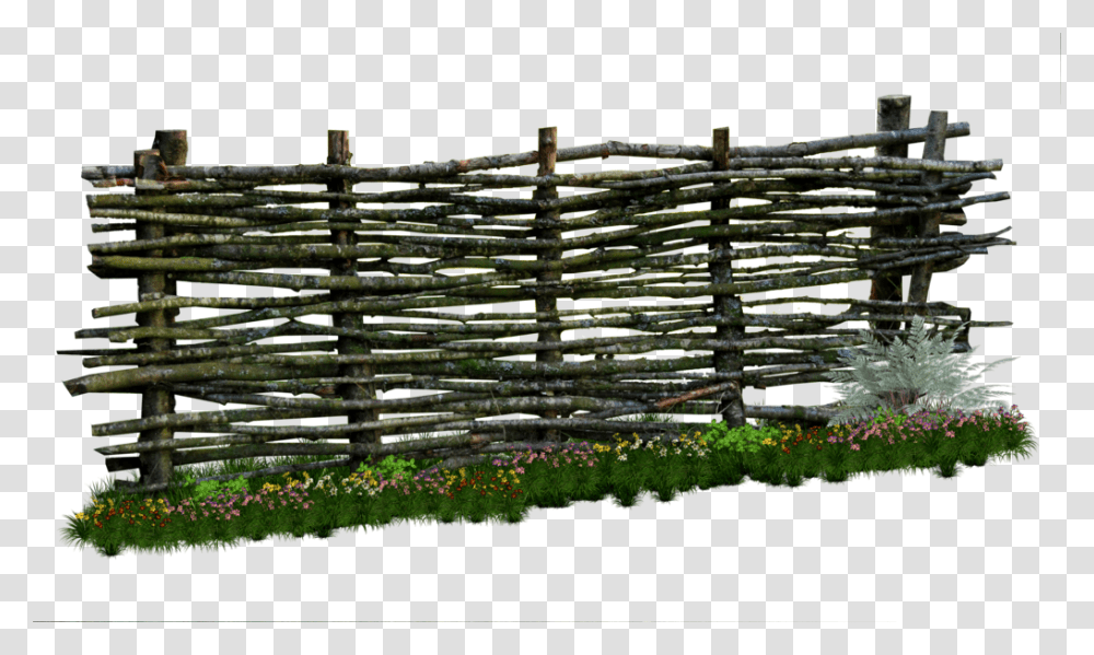 Picket Fences Clipart Old Wood Fence, Plant, Bamboo Transparent Png