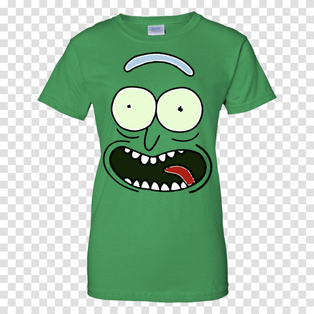 Pickle Rick Face Shirt Rick And Morty, Apparel, T-Shirt, Teeth Transparent Png