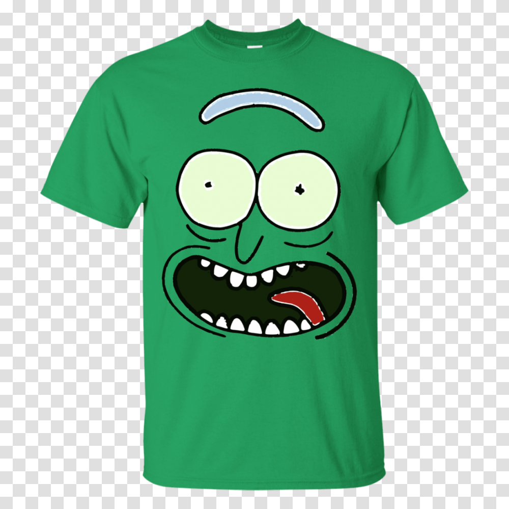 Pickle Rick Face Shirt Rick And Morty, Apparel, T-Shirt, Teeth Transparent Png
