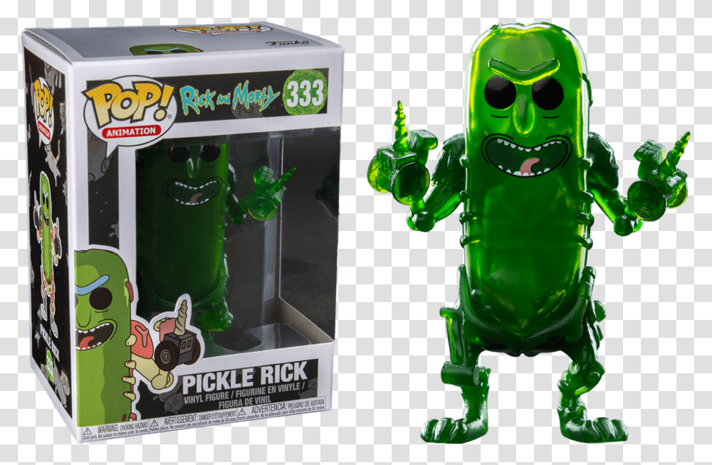 Pickle Rick Funko Pops, Toy, Green, Robot, Alcohol Transparent Png