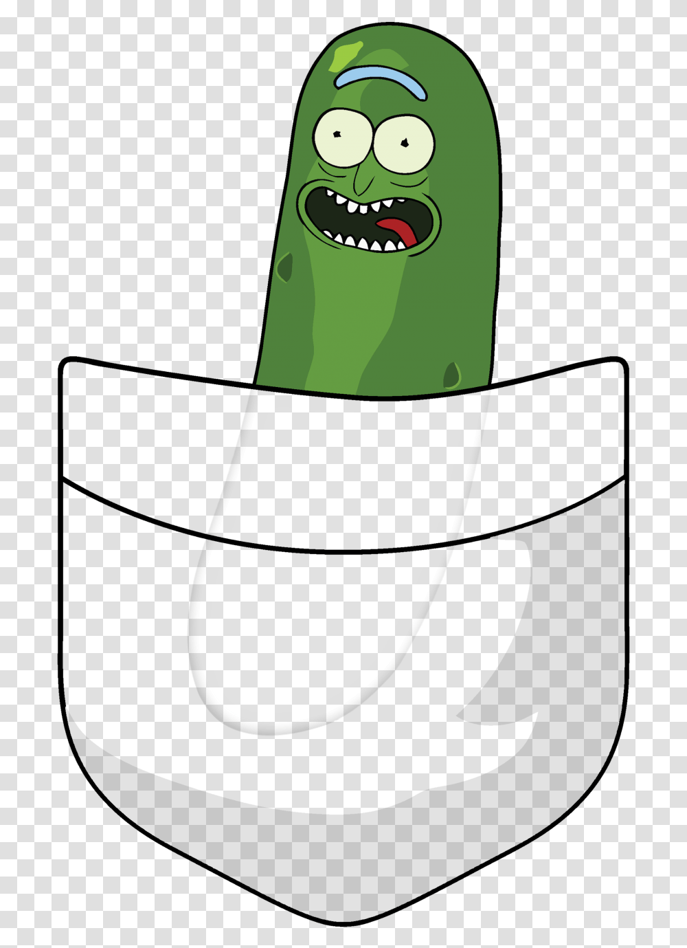 Pickle Rick In A Pocket, Plant, Food, Sweets, Confectionery Transparent Png